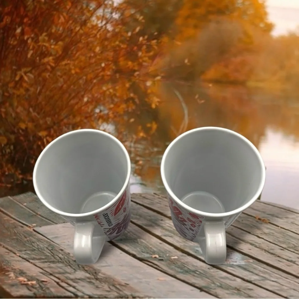 Starbucks Set of 2 Autumn Leaves 1loz Coffee Mugs Fall Leaves Cup Warm Ombre